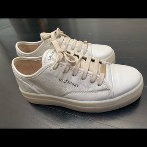 Valentino 8.5 White pearl Sneakers Women Platform Shoes